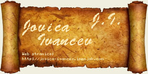 Jovica Ivančev vizit kartica